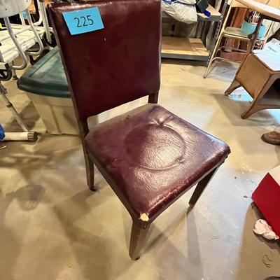 Vintage side chair with castors