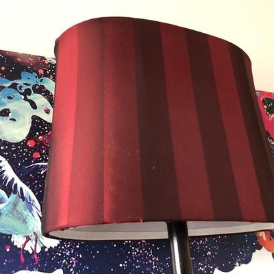 Two Contemporary Table Lamps with Shades