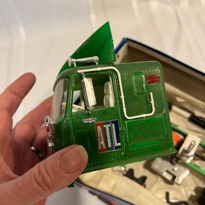 Shoe box of toys