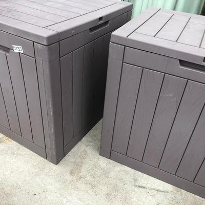 Two Outdoor Mini Patio / Deck Boxes