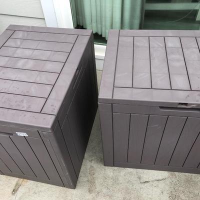 Two Outdoor Mini Patio / Deck Boxes