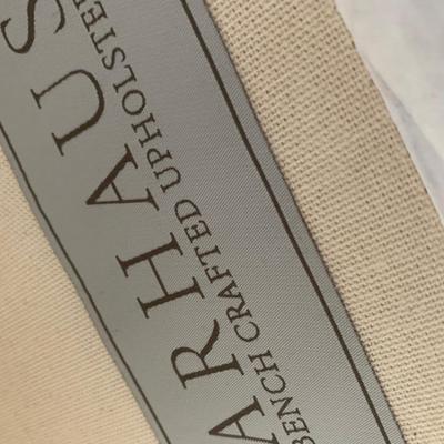 Arhaus Designer Furnishings Baldwin Beech Slipcover Sofa White and/or Blue Lite Striped