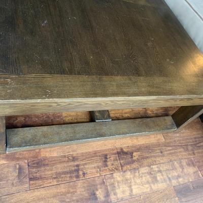 Large Heavy Wood Coffee Table