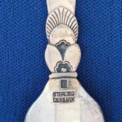12 Demitasse Spoons Cactus (Sterling, 1930) by GEORG JENSEN (DENMARK)