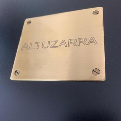 PAIR Altuzarra Lacquered Black & Brass Serving Trays