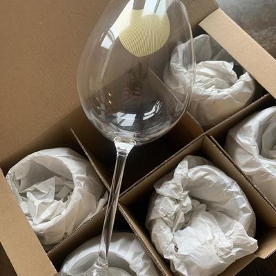 Set of SIX Dom Perignon Wine Glasses In Original Box