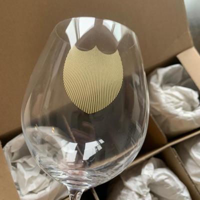 Set of SIX Dom Perignon Wine Glasses In Original Box