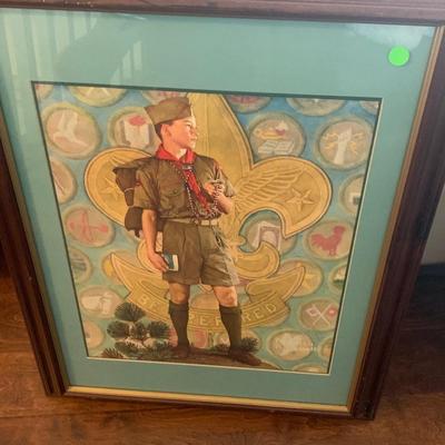 Boy Scouts of America Norman Rockwell Framed Poster