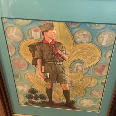 Boy Scouts of America Norman Rockwell Framed Poster
