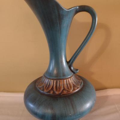 Vintage Royal Haeger Ceramic Ewer Pitcher Teal