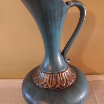 Vintage Royal Haeger Ceramic Ewer Pitcher Teal