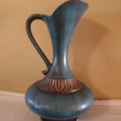 Vintage Royal Haeger Ceramic Ewer Pitcher Teal
