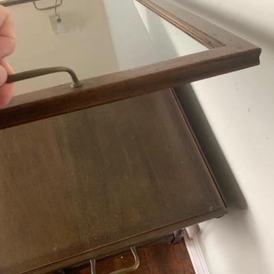 Antique Tea Cart w/Glass Serving Tray