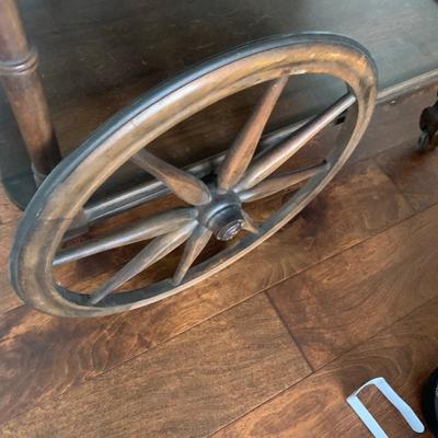 Antique Tea Cart w/Glass Serving Tray