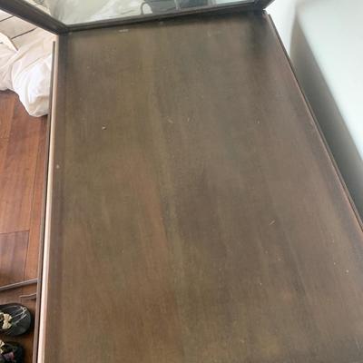 Antique Tea Cart w/Glass Serving Tray
