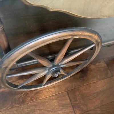 Antique Tea Cart w/Glass Serving Tray