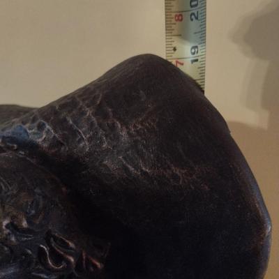 Vintage Bronze Metal Bust 'Lady of the Grape' Lapini Reproduction