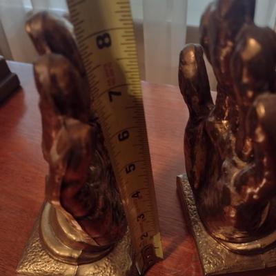 Vintage Prayer Hands Metal Cast Book Ends