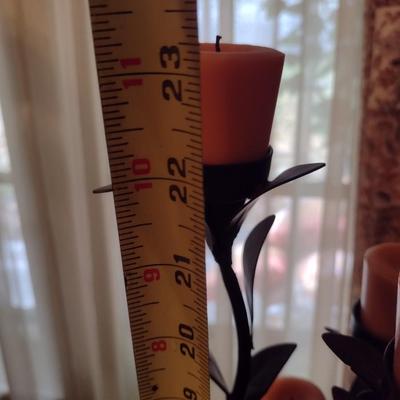 Large Metal Five Stem Candle Holder