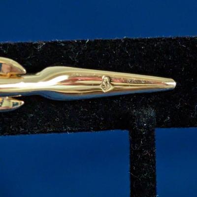Vintage MCM gold tone Swank Tie clip / bar Men's jewelry