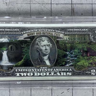 $2.00 Bill Mount HOOD National Park, UNCIRCULATED