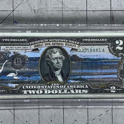 $2.00 Bill of BOMBAY Hook National Park, UNCIRCULATED