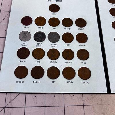 1941 to 1958 Complete Lincoln CENT Collection in book. 