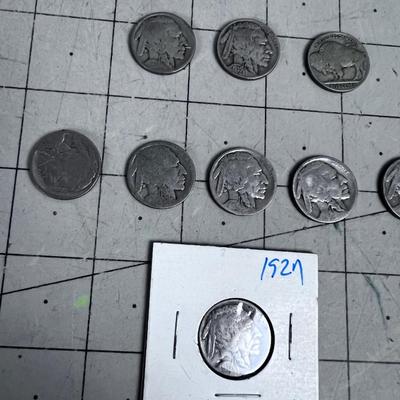 Collection Buffalo Nickels (9) 