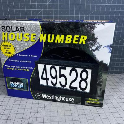 Solar House Numbers NEW IN THE BOX 