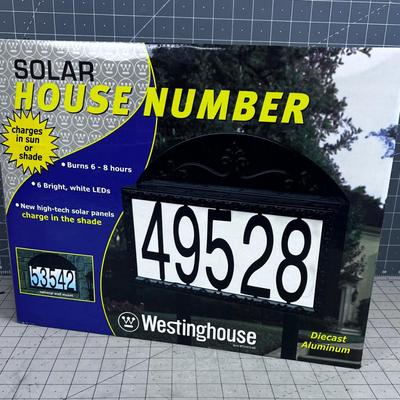 Solar House Numbers NEW IN THE BOX 
