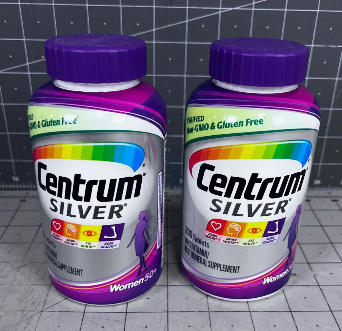 2 Bottles of 200 CENTRUM Vitamins for Women 50+ NEW | EstateSales.org