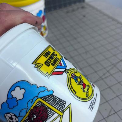 Happy Meal Sand Buckets (4) 1984 Olympics COLLECTIBLE! 