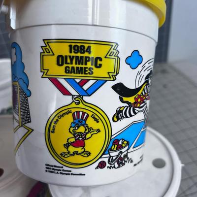 Happy Meal Sand Buckets (4) 1984 Olympics COLLECTIBLE! 