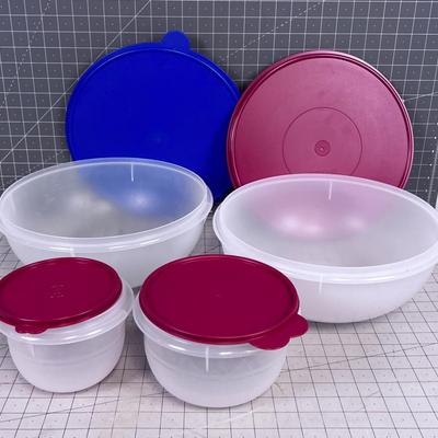 Tupperware 4 Bowls with LIDS 