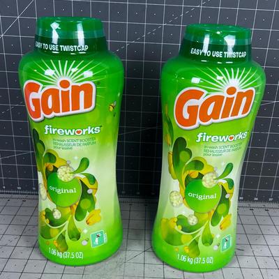 2 LARGE Bottles of GAIN Scent Booster for Washer 37.5 OZ each.  NEW 