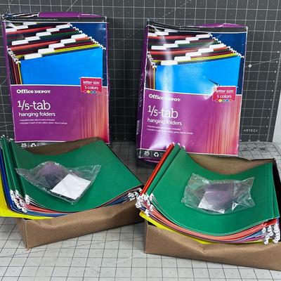 2 Boxes of Partially full LETTER HANGING FILE FOLDER 