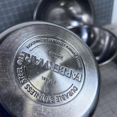 Stainless Steel 5 Pieces Bowls, Pitcher Etc. 
