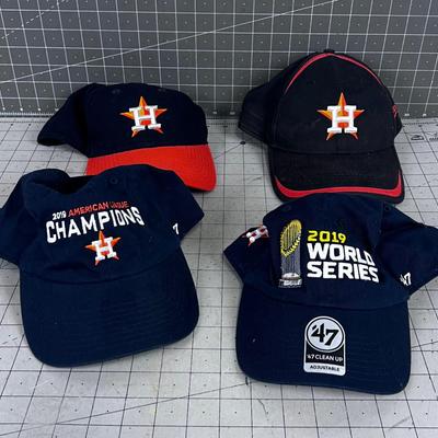 4 Houston Astro's World Series Ball Caps 