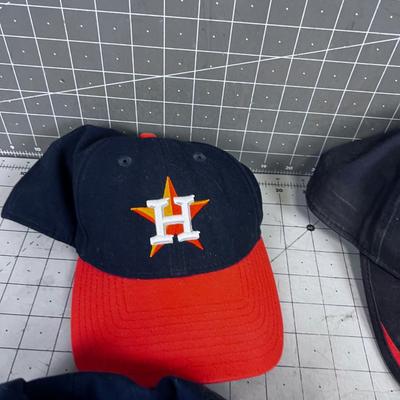 4 Houston Astro's World Series Ball Caps 