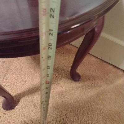 Mahogany Finish Wood Side Table