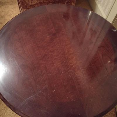 Mahogany Finish Wood Side Table