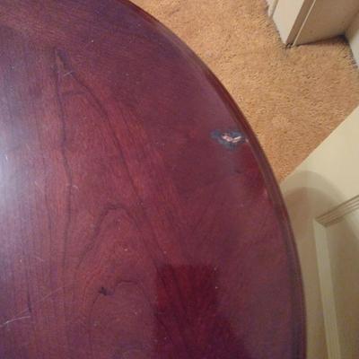 Mahogany Finish Wood Side Table