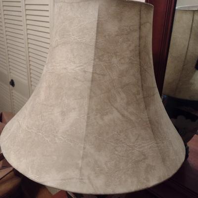 Ceramic Table Lamp Inscribed Bird in Flight