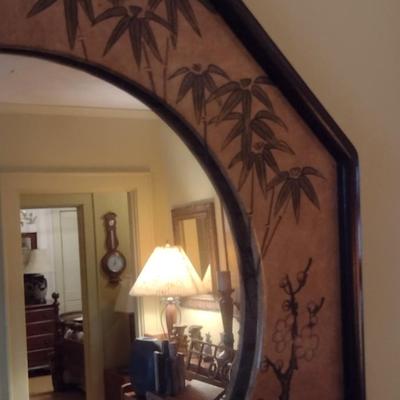 Vintage Octagonal Chinoiserie Wall Mirror