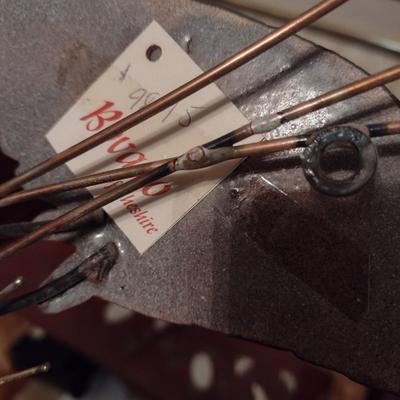 Vintage Copper and Metal Heron Bovano of Cheshire Wall Art