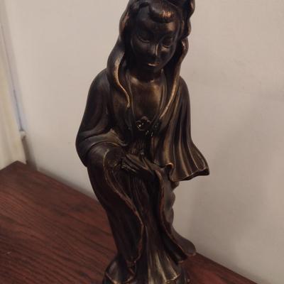 Ceramic Asian Woman Statuette