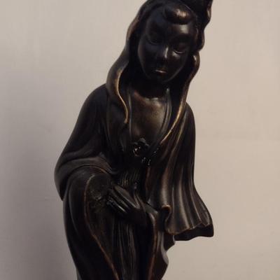 Ceramic Asian Woman Statuette
