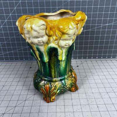 MAJOLICA Vase English Circa 1890 