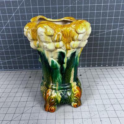MAJOLICA Vase English Circa 1890 