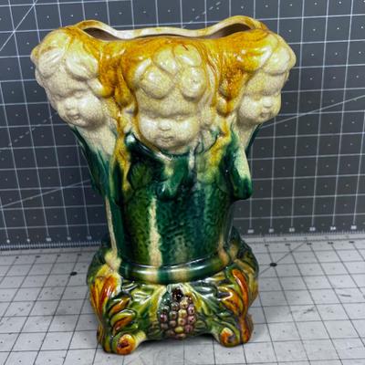 MAJOLICA Vase English Circa 1890 